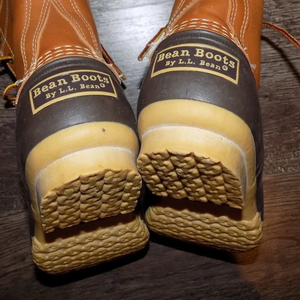 LL Bean Boots Women 6 M Tan Brown Excellent Gore-Tex Thinsulate Duck Boots